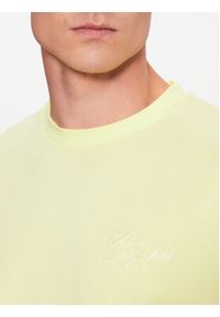 Karl Lagerfeld - KARL LAGERFELD T-Shirt 755024 532221 Żółty Regular Fit. Typ kołnierza: dekolt w karo. Kolor: żółty. Materiał: bawełna