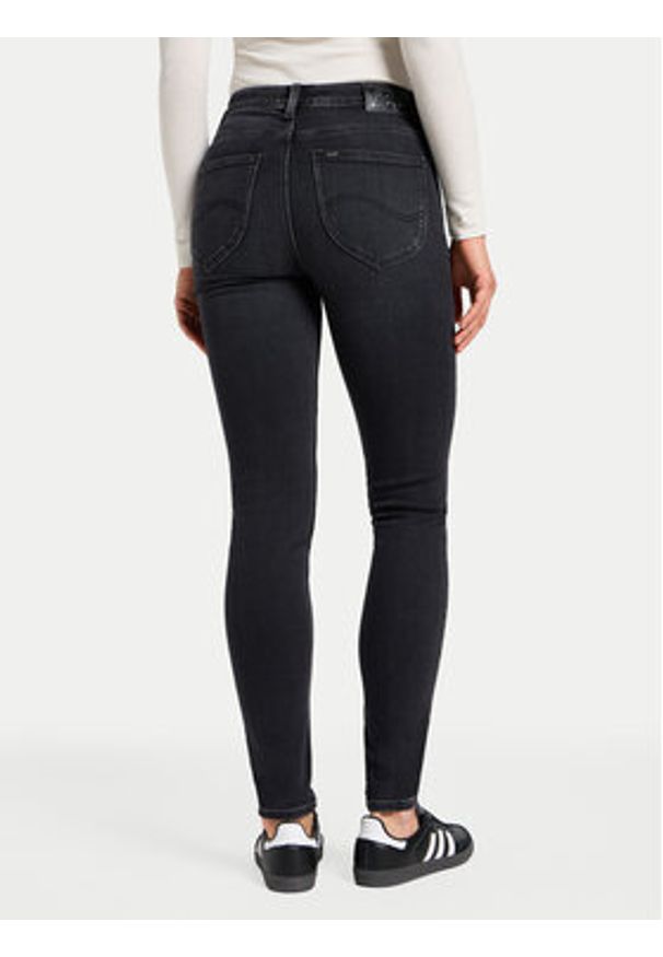 Lee Jeansy Scarlett 112355535 Czarny Skinny Fit. Kolor: czarny