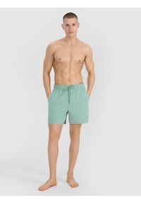 4f - 4F Spodenki plażowe męskie - oliwkowe/khaki XXL. Kolor: oliwkowy, brązowy, wielokolorowy. Materiał: włókno, materiał, syntetyk