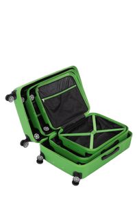 Ochnik - Komplet walizek na kółkach 19''/24''/28''. Kolor: zielony. Materiał: materiał, poliester, guma, kauczuk #4