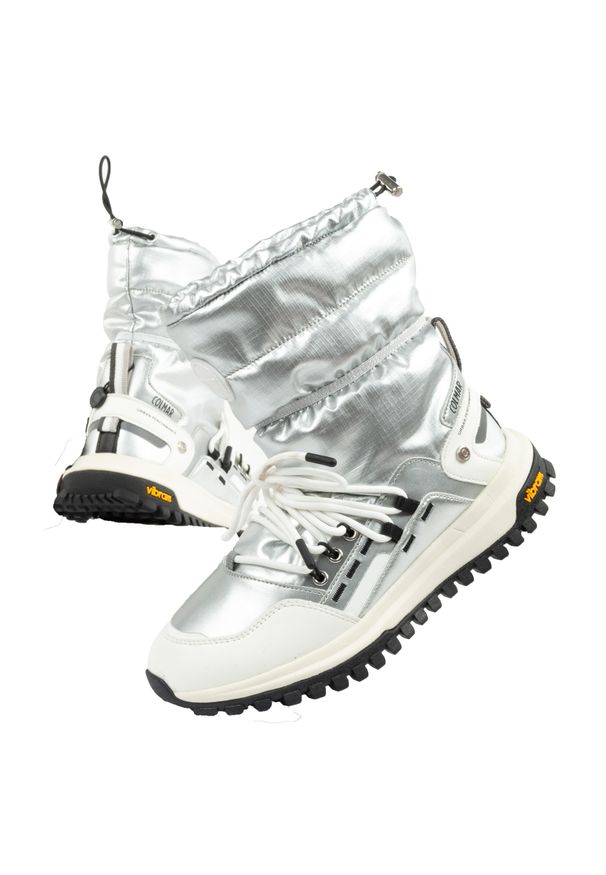 Buty zimowe śniegowce damskie Colmar. Wysokość cholewki: przed kolano. Kolor: szary. Materiał: skóra ekologiczna. Szerokość cholewki: normalna. Sezon: zima. Sport: turystyka piesza