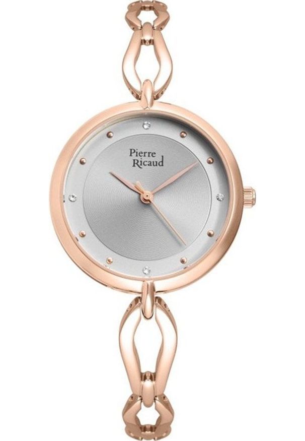 Zegarek Pierre Ricaud Zegarek damski Pierre Ricaud P23001.9147Q CYRKONIE różowe złoto. Kolor: złoty, wielokolorowy, różowy