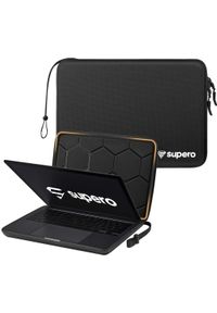 SUPERO - Etui na laptopa 13 14 cali Supero sleeve twarde, czarna. Kolor: czarny