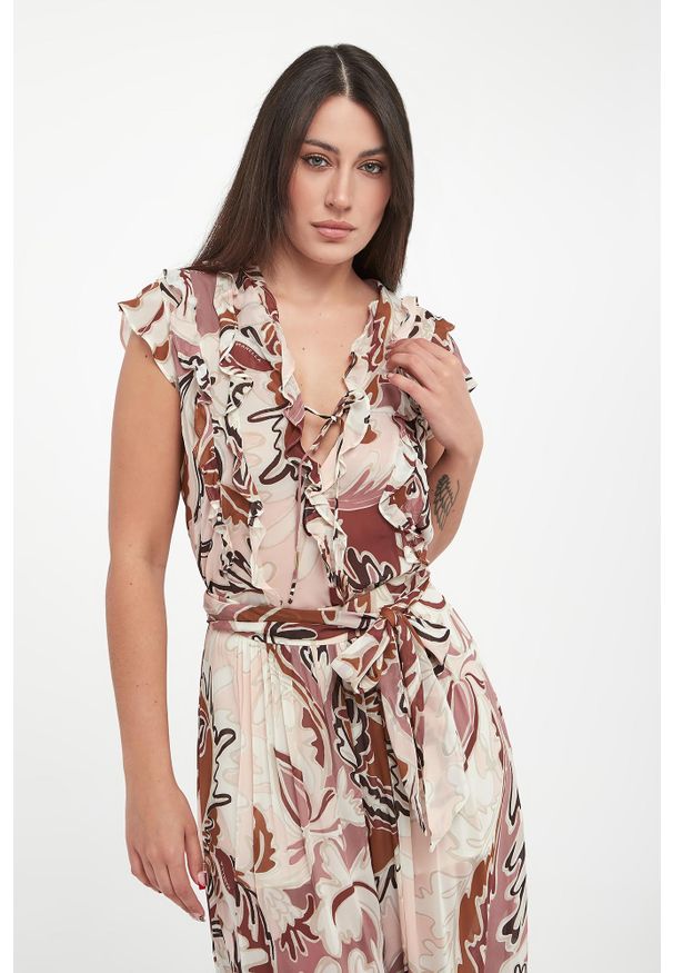 Marella Sport - Top damski z falbanami Ugola MARELLA SPORT. Styl: sportowy