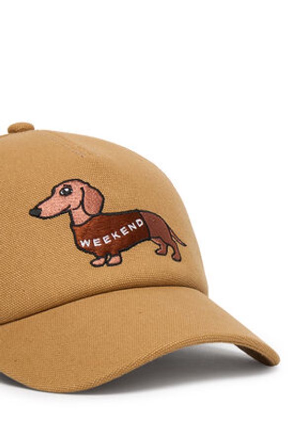 Weekend Max Mara Czapka z daszkiem 2615571044650 Brązowy. Kolor: brązowy. Materiał: bawełna