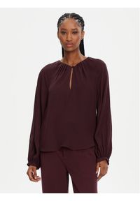 STAUD Bluzka Fabian R24F1106SG Bordowy Regular Fit. Kolor: czerwony. Materiał: jedwab #1