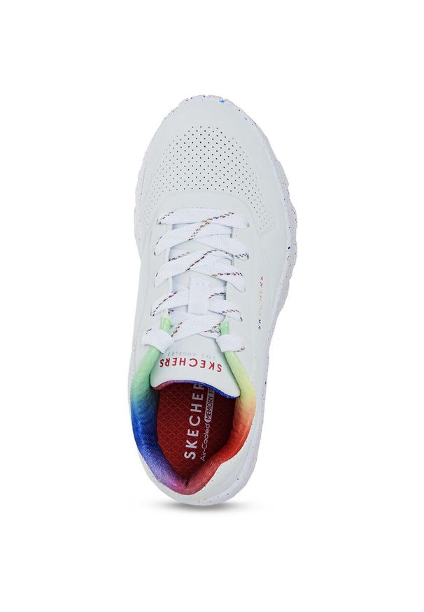 skechers - Adidasy Skechers Uno Lite - Rainbow S, Dzieci. Kolor: biały. Materiał: guma, materiał, syntetyk