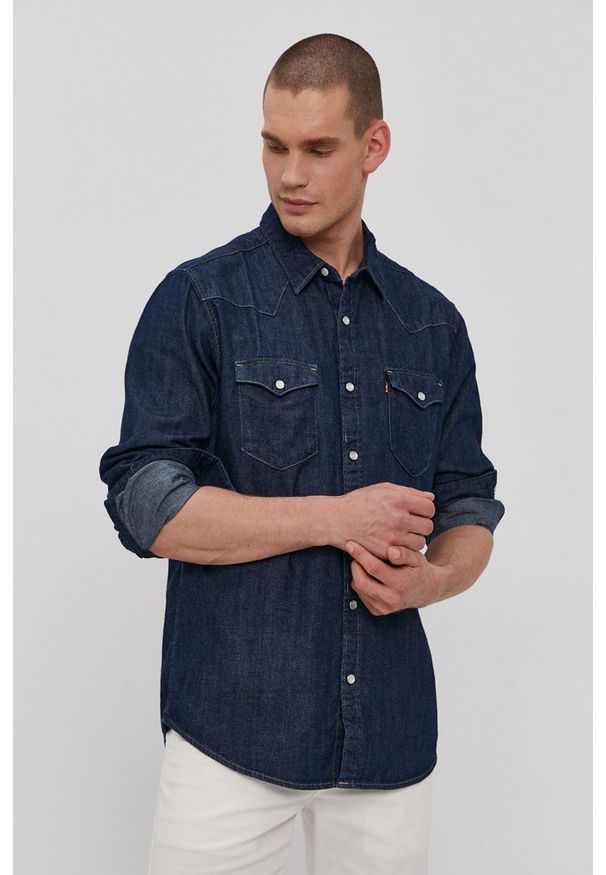 Levi's® - Levi's - Koszula bawełniana. Okazja: na co dzień, na spotkanie biznesowe. Typ kołnierza: kołnierzyk klasyczny. Kolor: niebieski. Materiał: bawełna. Styl: klasyczny, casual, biznesowy