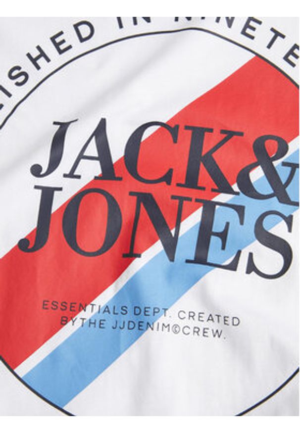 Jack & Jones - Jack&Jones T-Shirt Loof 12248624 Biały Standard Fit. Kolor: biały. Materiał: bawełna