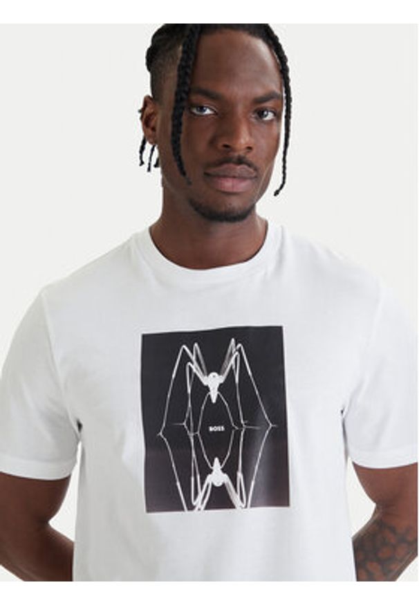 BOSS T-Shirt Creature 50561861 Biały Regular Fit. Kolor: biały. Materiał: bawełna