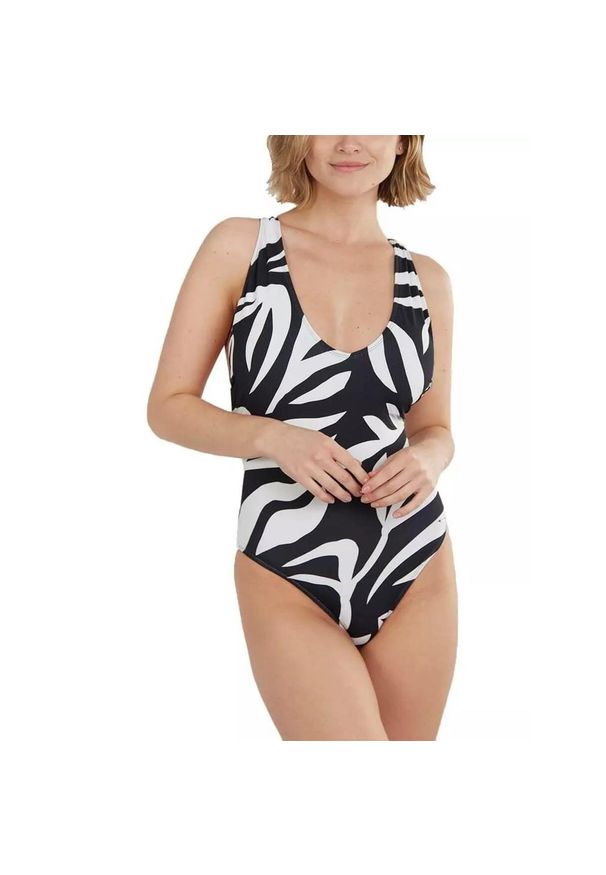 FUNDANGO - Damski strój kąpielowy Fundango Venus Classic Suit. Kolor: czarny, biały, wielokolorowy