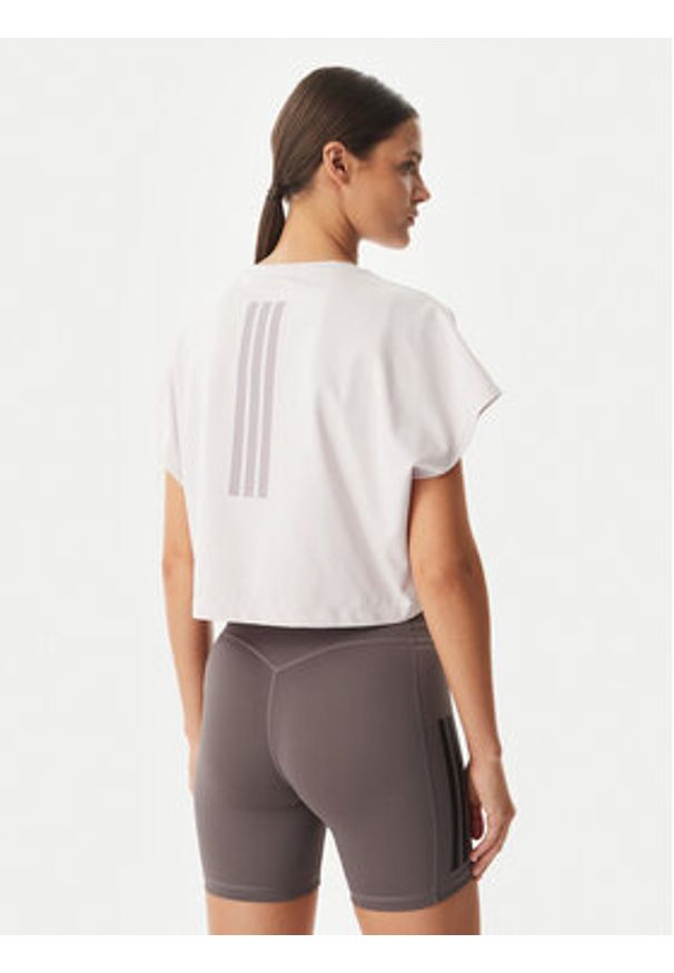 Adidas - adidas T-Shirt Power Workout KE8052 Fioletowy Loose Fit. Kolor: fioletowy. Materiał: bawełna