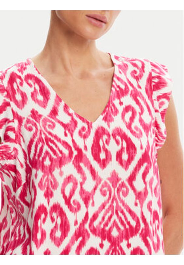 Pieces Bluzka Nya 17147804 Różowy Regular Fit. Kolor: różowy. Materiał: wiskoza