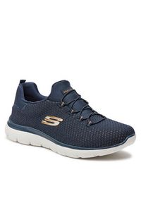 skechers - Skechers Sneakersy Bright Bezel 149204/NVGD Granatowy. Kolor: niebieski. Materiał: materiał