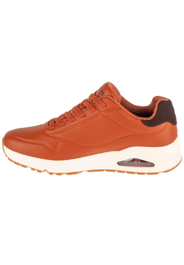 skechers - Buty sportowe Sneakersy męskie, Uno - Tailored Air. Kolor: brązowy. Sport: turystyka piesza