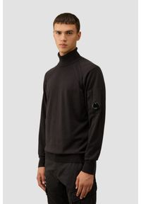 C.P. Company - C.P. COMPANY Czarny męski golf Turtle Neck. Okazja: na co dzień. Typ kołnierza: golf. Kolor: czarny. Materiał: poliester, wełna. Styl: casual, elegancki