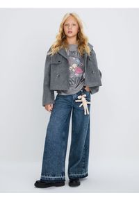 Sinsay - Jeansy wide leg - niebieski. Kolor: niebieski