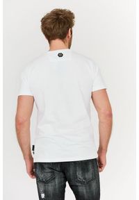 Philipp Plein - PHILIPP PLEIN Biały t-shirt Platinum cut round neck skull. Kolor: biały. Materiał: prążkowany. Wzór: aplikacja #6