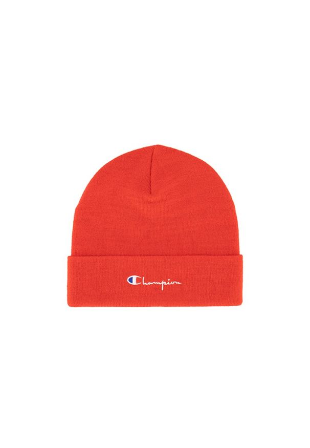 Champion - CHAMPION WOOL BLEND STRETCH SCRIPT LOGO BEANIE HAT > 804708-RS517. Materiał: dzianina, akryl, elastan, wełna. Wzór: haft, aplikacja