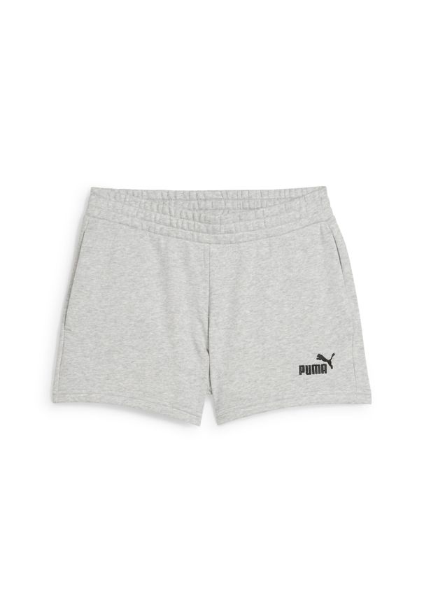 Puma - Damskie szorty z małym logo No. 1 ESS 4'' PUMA Light Gray Heather. Kolor: czarny, szary, wielokolorowy. Sport: turystyka piesza