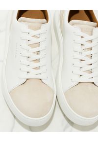 BUSCEMI - Białe sneakersy z kontrastowym detalem. Kolor: biały. Materiał: guma, zamsz #5
