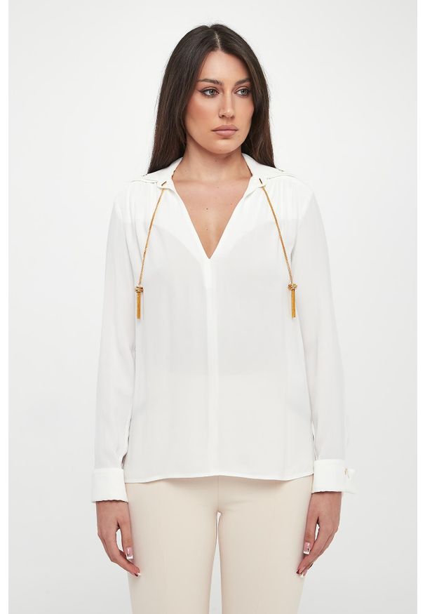 Elisabetta Franchi - Koszula damska z łańcuszkami ELISABETTA FRANCHI