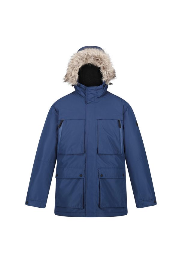 Regatta - Męska Kurtka Zimowa Parka Podgrzewana Volter. Kolor: niebieski. Sezon: zima