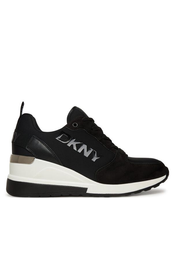 DKNY Sneakersy K3502962 Czarny. Kolor: czarny. Materiał: materiał