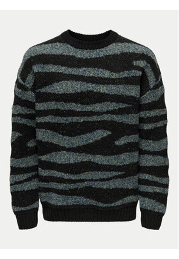 Only & Sons Sweter Lincolm 22031166 Czarny Regular Fit. Kolor: czarny. Materiał: syntetyk
