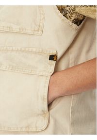 Alpha Industries Kamizelka Canvas Acid Vest 156140 Biały Loose Fit. Kolor: biały. Materiał: bawełna #5