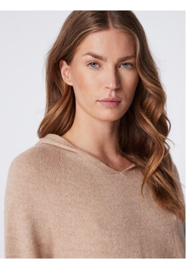 Peserico Easy Sweter M99873F07 I9470 Beżowy Regular Fit. Kolor: beżowy. Materiał: wełna