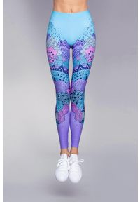 Legginsy sportowe damskie DEEP TRIP Ariel. Kolor: niebieski. Sport: joga i pilates