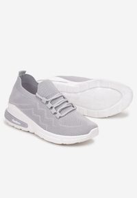 Renee - Szare Buty Sportowe Philone. Zapięcie: bez zapięcia. Kolor: szary. Materiał: materiał. Szerokość cholewki: normalna. Wzór: aplikacja #4