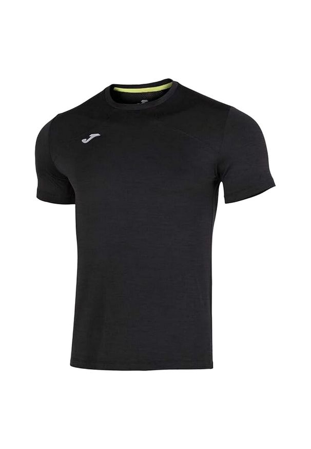 Joma - Męska Koszulka Z Krótkim Rękawem Running Night. Kolor: czarny. Długość rękawa: krótki rękaw. Długość: krótkie. Sport: bieganie