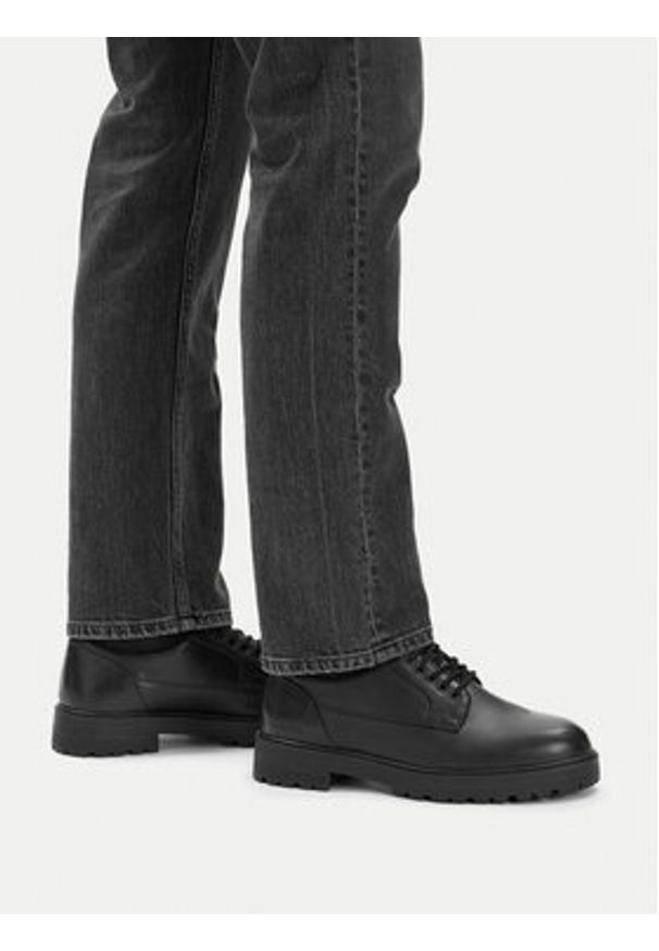 Badura Półbuty EO-ANTON-01 MI08 Czarny. Kolor: czarny. Materiał: skóra