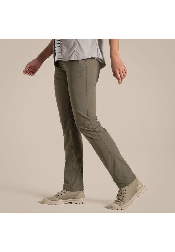 CRAGHOPPERS - Spodnie turystyczne damskie Craghoppers NosiLife Pro Trouser III. Kolor: zielony. Sport: turystyka piesza