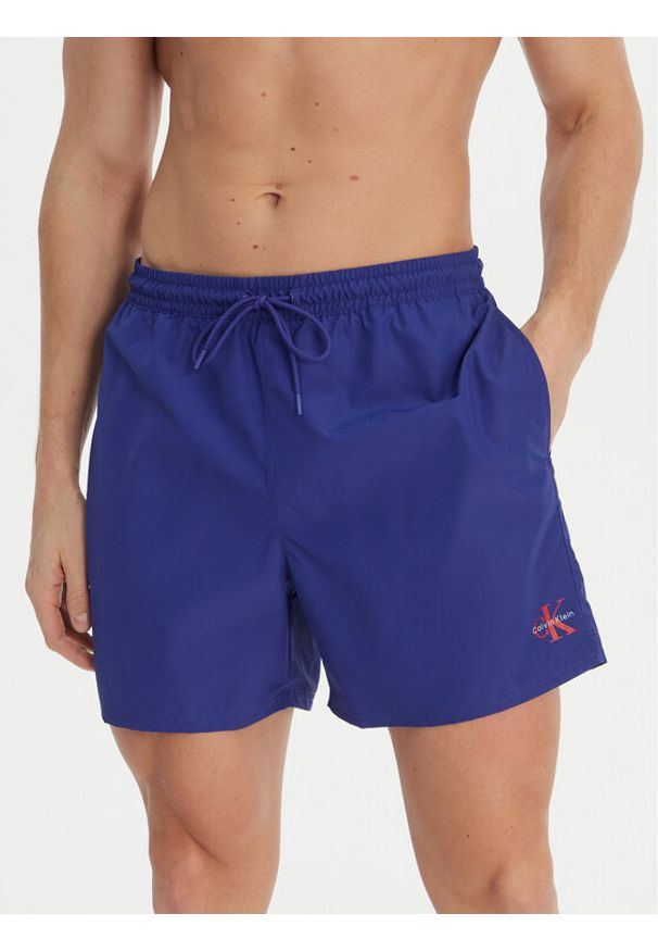 Calvin Klein Swimwear Szorty kąpielowe LV00N61045 Fioletowy. Kolor: fioletowy. Materiał: syntetyk