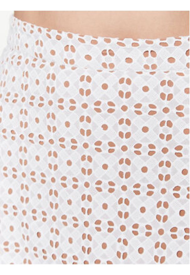 MICHAEL Michael Kors Spódnica midi MS370978BK Biały Regular Fit. Kolor: biały. Materiał: bawełna