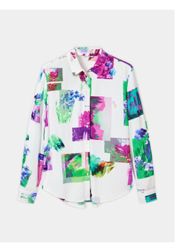 Desigual Koszula 23WWCW20 Kolorowy Regular Fit. Materiał: wiskoza. Wzór: kolorowy