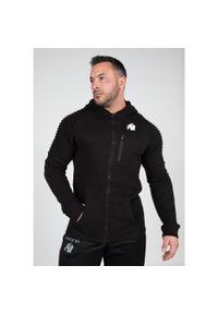 GORILLA WEAR - Bluza fitness męska Gorilla Wear Delta Hoodie rozpinana z kapturem. Typ kołnierza: kaptur. Kolor: czarny. Sport: fitness