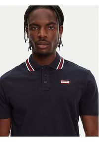 Hunter Polo Noris SS HARM0037242 Granatowy Regular Fit. Typ kołnierza: polo. Kolor: niebieski. Materiał: bawełna