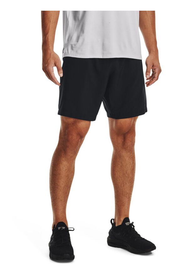 Under Armour Szorty sportowe UA Woven Graphic Shorts 1370388 Czarny Regular Fit. Kolor: czarny. Styl: sportowy