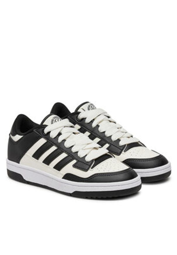 Adidas - adidas Sneakersy Rapid Court Low JR0166 Czarny. Kolor: czarny. Materiał: skóra