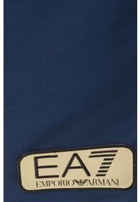 EA7 Emporio Armani szorty kąpielowe kolor granatowy. Kolor: niebieski. Materiał: tkanina. Wzór: aplikacja