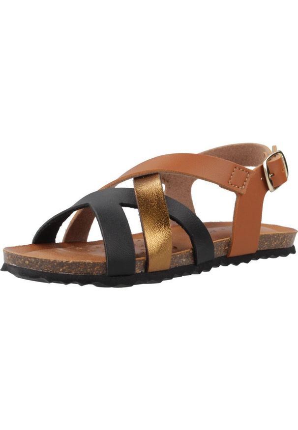 Geox - Sandały GEOX J SANDAL CHILENE GIR Brązowy. Kolor: brązowy. Materiał: tkanina, syntetyk