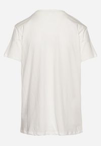 Born2be - Biały Bawełniany T-shirt z Kolorowym Nadrukiem Nairita. Okazja: na co dzień. Kolor: biały. Materiał: bawełna. Wzór: nadruk, kolorowy. Styl: casual, wizytowy #4