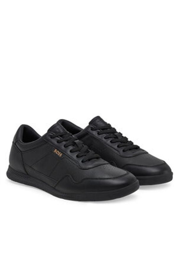 BOSS Sneakersy Titanium SL 50536525 Czarny. Kolor: czarny. Materiał: skóra