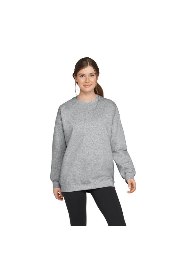 GILDAN - Bluza Polarowa Unisex Dla Dorosłych Softstyle Midweight Crew Neck Fleece Top. Kolor: szary. Materiał: polar