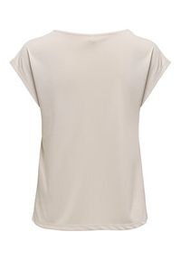 only - ONLY T-Shirt Free 15287041 Beżowy Regular Fit. Kolor: beżowy. Materiał: syntetyk #7