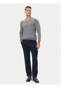 GANT - Gant Sweter 8030562 Szary Regular Fit. Kolor: szary. Materiał: bawełna #4